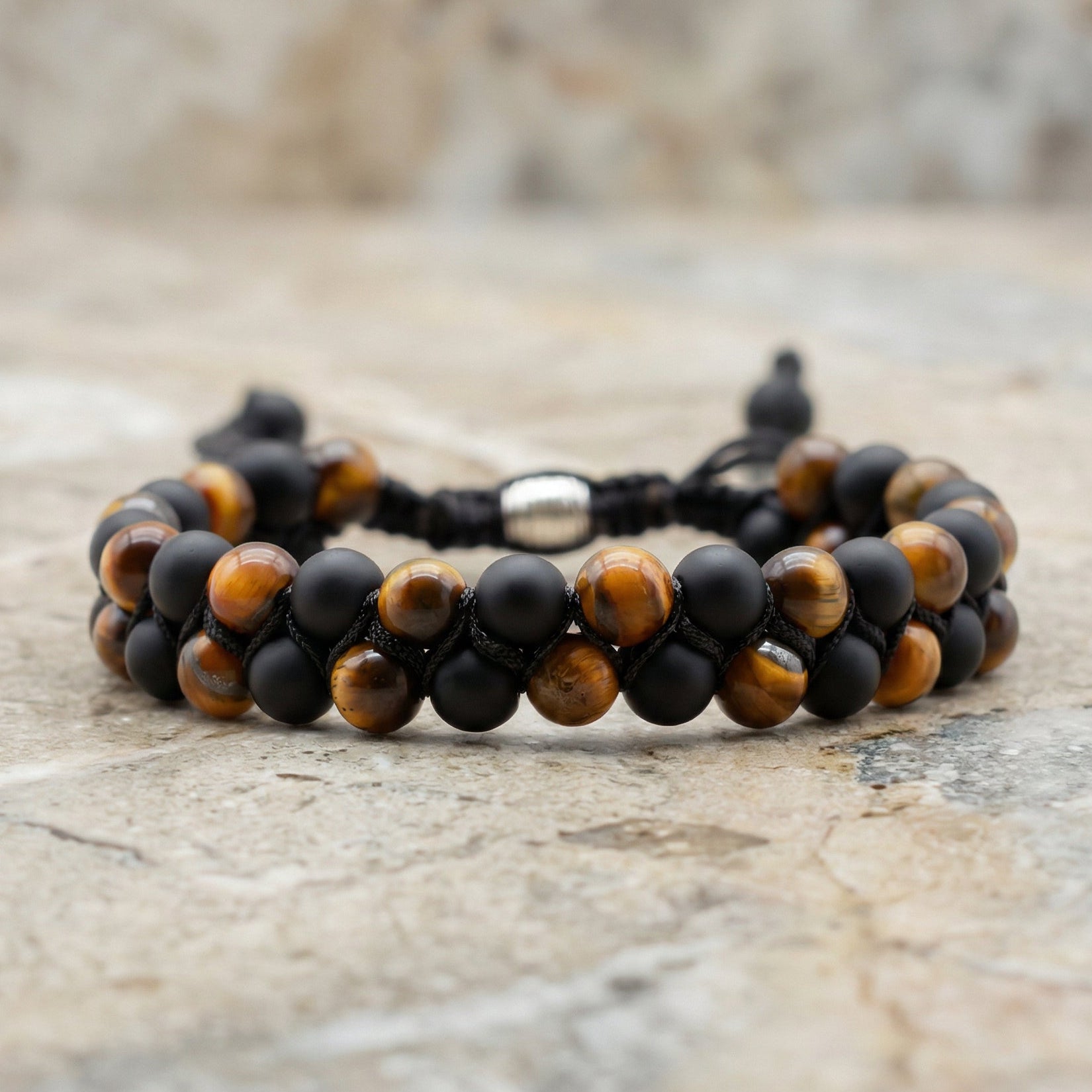 PULSERA OJO DE TIGRE CON ÓNIX