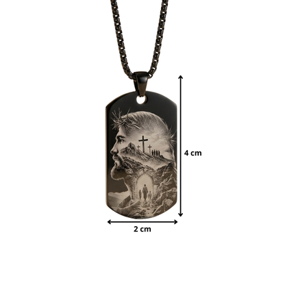 Colgante para Hombre Grabado Láser con Diseño Espiritual | Regalo con Significado