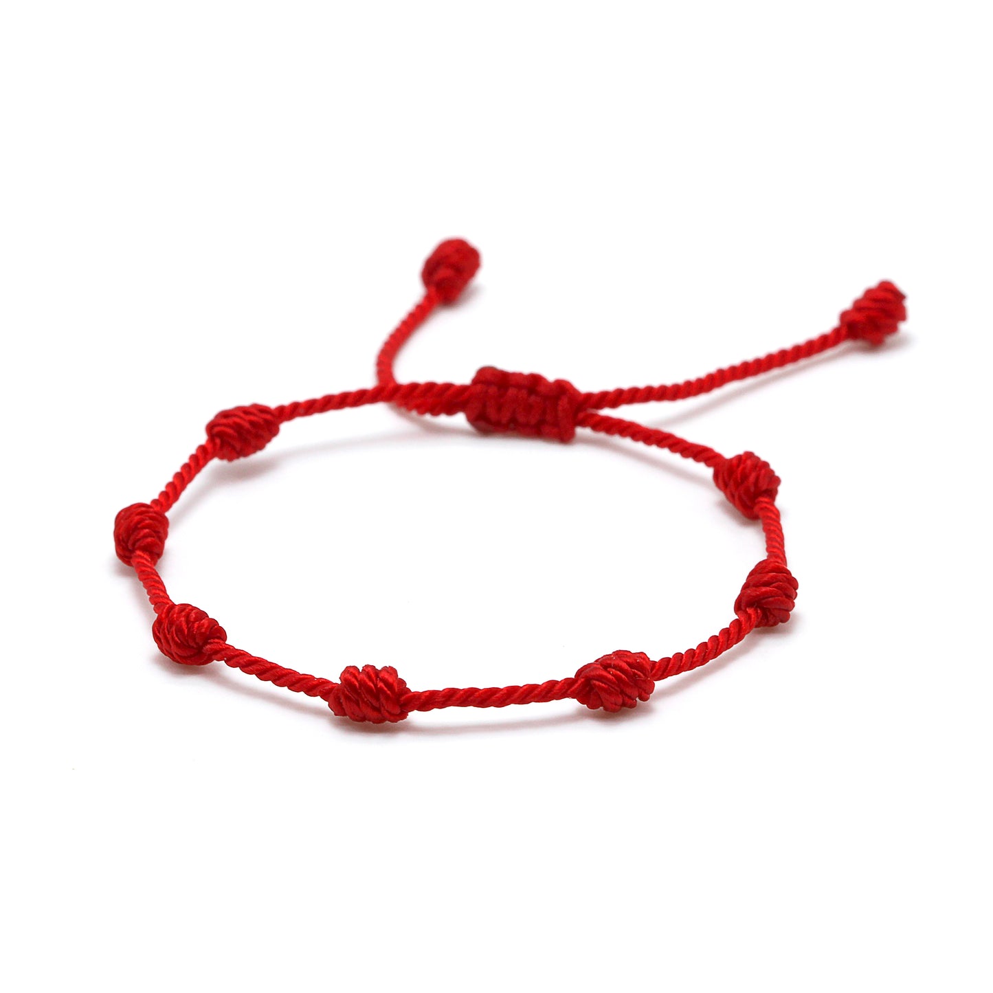 Red bracelet seven knots, red bracelet 7 knots of luck , KABBALAH,protection,