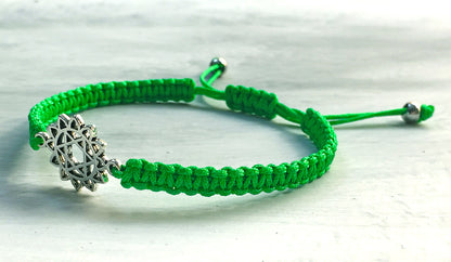 Pulsera Cuarto Chakra Anahata, cromoterapia, con afirmaciones