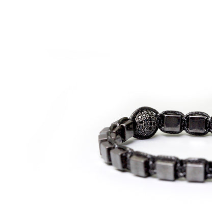 Bracelet Shamballa de Hematita, Natural Stone, Bracelet Man