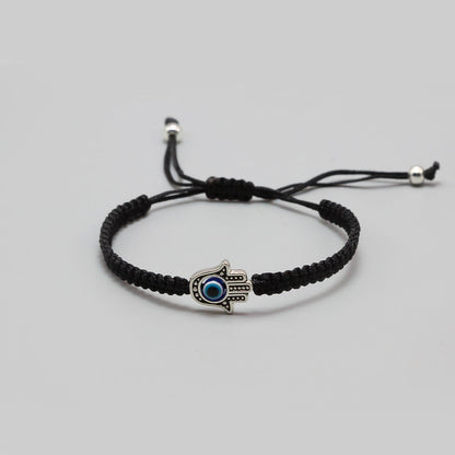 Pulsera Hamsa, Ojo Turco, macrame, proteccion.